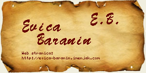 Evica Baranin vizit kartica